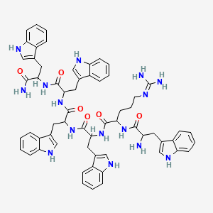 molecular formula C61H65N15O6 B12510649 Trp-Arg-Trp-Trp-Trp-Trp-NH2 