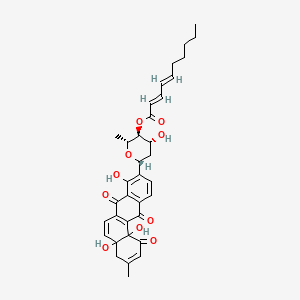 molecular formula C35H38O10 B1251068 [(2R,3S,4R,6R)-6-(4a,8,12b-trihydroxy-3-methyl-1,7,12-trioxo-4H-benzo[a]anthracen-9-yl)-4-hydroxy-2-methyloxan-3-yl] (2E,4E)-deca-2,4-dienoate 