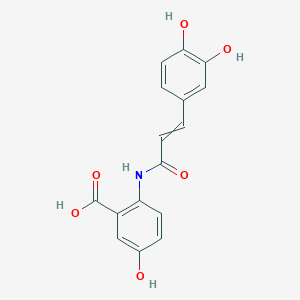 molecular formula C16H13NO6 B12510726 2-[3-(3,4-Dihydroxyphenyl)prop-2-enamido]-5-hydroxybenzoic acid 