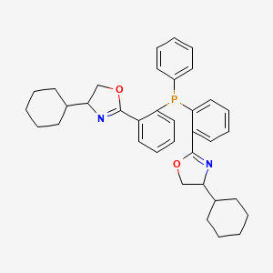 molecular formula C36H41N2O2P B12510734 4-Cyclohexyl-2-(2-{[2-(4-cyclohexyl-4,5-dihydro-1,3-oxazol-2-yl)phenyl](phenyl)phosphanyl}phenyl)-4,5-dihydro-1,3-oxazole 