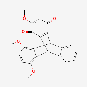 molecular formula C23H18O5 B1251079 2,5,8-Trimethoxy-9,10-dihydro-9,10-[1,2]benzenoanthracene-1,4-dione 