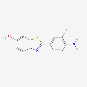 molecular formula C14H11IN2OS B1251081 2-(3'-Iodo-4'-methylaminophenyl)-6-hydroxybenzothiazole 