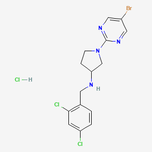 1-(5-bromopyrimidin-2-yl)-N-[(2,4-dichlorophenyl)methyl]pyrrolidin-3-amine hydrochloride