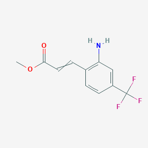 molecular formula C11H10F3NO2 B12510813 methyl (2E)-3-[2-amino-4-(trifluoromethyl)phenyl]prop-2-enoate 