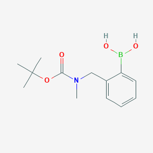 molecular formula C13H20BNO4 B12510834 (2-(((tert-Butoxycarbonyl)(methyl)amino)methyl)phenyl)boronic acid 