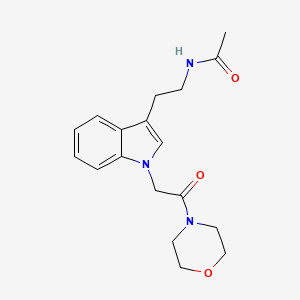 molecular formula C18H23N3O3 B12510855 N-(2-{1-[2-(morpholin-4-yl)-2-oxoethyl]-1H-indol-3-yl}ethyl)acetamide 