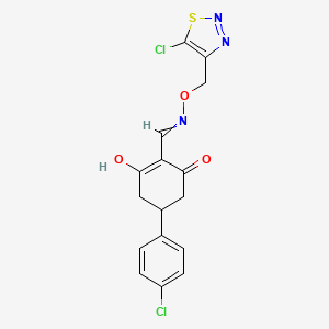 5-(4-Chlorophenyl)-2-[(5-chlorothiadiazol-4-yl)methoxyiminomethyl]-3-hydroxycyclohex-2-en-1-one