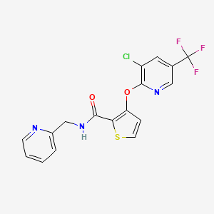 3-{[3-chloro-5-(trifluoromethyl)-2-pyridinyl]oxy}-N-(2-pyridinylmethyl)-2-thiophenecarboxamide