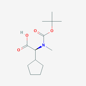 molecular formula C13H23NO4 B12510919 (S)-[(tert-butoxycarbonyl)(methyl)amino](cyclopentyl)acetic acid 