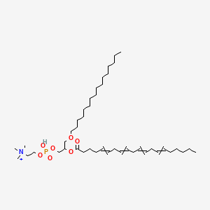 molecular formula C44H83NO7P+ B12510925 1-O-Hexadecyl-2-O-arachidonoyl-sn-glycero-3-phosphorylcholine 