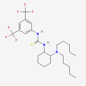 molecular formula C25H37F6N3S B12510944 1-[3,5-Bis(trifluoromethyl)phenyl]-3-[2-(dipentylamino)cyclohexyl]thiourea 