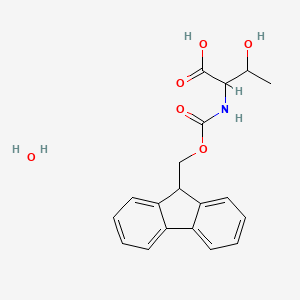 molecular formula C19H21NO6 B12510957 2-{[(9H-Fluoren-9-ylmethoxy)carbonyl]amino}-3-hydroxybutanoic acid hydrate 