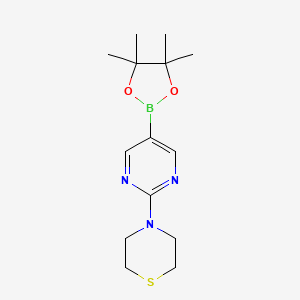 molecular formula C14H22BN3O2S B12510966 4-(5-(4,4,5,5-Tetramethyl-1,3,2-dioxaborolan-2-YL)pyrimidin-2-YL)thiomorpholine 