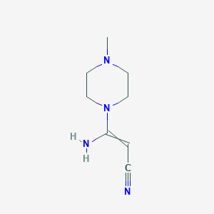 molecular formula C8H14N4 B12510984 3-Amino-3-(4-methylpiperazin-1-yl)prop-2-enenitrile 