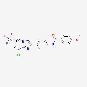 molecular formula C22H15ClF3N3O2 B12510996 N-{4-[8-chloro-6-(trifluoromethyl)imidazo[1,2-a]pyridin-2-yl]phenyl}-4-methoxybenzamide 