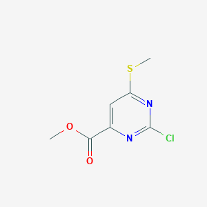 molecular formula C7H7ClN2O2S B12511004 Methyl 2-chloro-6-(methylthio)pyrimidine-4-carboxylate 