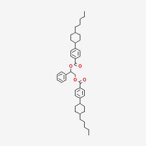 molecular formula C44H58O4 B12511053 [2-[4-(4-pentylcyclohexyl)benzoyl]oxy-2-phenylethyl] 4-(4-pentylcyclohexyl)benzoate 