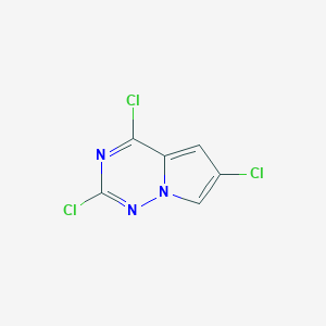 molecular formula C6H2Cl3N3 B12511086 2,4,6-Trichloropyrrolo[2,1-f][1,2,4]triazine 