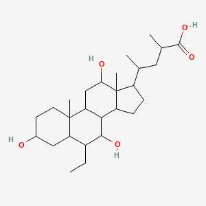 4-(6-ethyl-3,7,12-trihydroxy-10,13-dimethyl-2,3,4,5,6,7,8,9,11,12,14,15,16,17-tetradecahydro-1H-cyclopenta[a]phenanthren-17-yl)-2-methylpentanoic acid