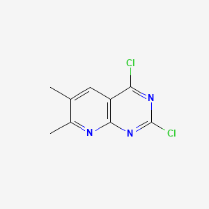 molecular formula C9H7Cl2N3 B12511113 2,4-Dichloro-6,7-dimethylpyrido[2,3-d]pyrimidine 