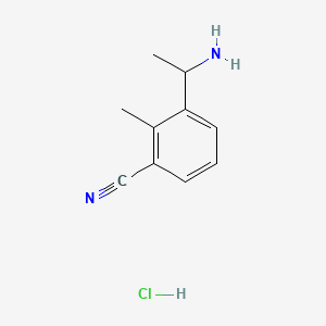 molecular formula C10H13ClN2 B12511134 3-(1-Aminoethyl)-2-methylbenzonitrile hydrochloride 