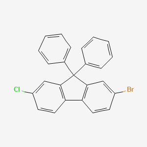 molecular formula C25H16BrCl B12511171 2-Bromo-7-chloro-9,9-diphenyl-9H-fluorene 