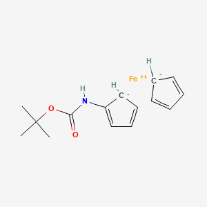 molecular formula C15H19FeNO2 B12511178 tert-butyl N-cyclopenta-1,3-dien-1-ylcarbamate;cyclopenta-1,3-diene;iron(2+) 