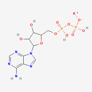 Potassium 2-(6-aminopurin-9-yl)-5-({[hydrogen phosphonatooxy(hydroxy)phosphoryl]oxy}methyl)oxolane-3,4-diol