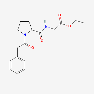 Ethyl 2-(1-(2-phenylacetyl)pyrrolidine-2-carboxamido)acetate