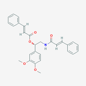 molecular formula C28H27NO5 B1251122 Syncarpamide 