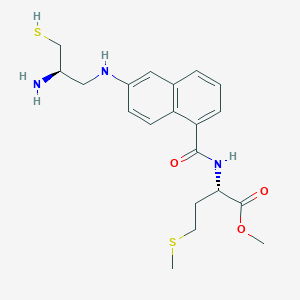 (S)-2-{[6-((R)-2-Amino-3-mercapto-propylamino)-naphthalene-1-carbonyl]-amino}-4-methylsulfanyl-butyric acid methyl ester