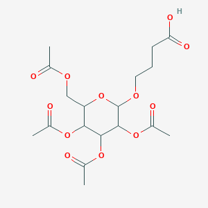 molecular formula C18H26O12 B12511244 4-{[3,4,5-Tris(acetyloxy)-6-[(acetyloxy)methyl]oxan-2-yl]oxy}butanoic acid 