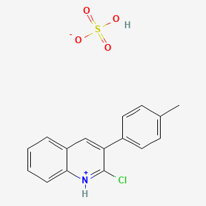 2-Chloro-3-(4-methylphenyl)quinolinium hydrogen sulfate