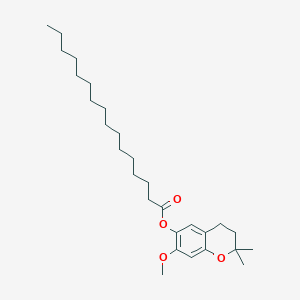 molecular formula C28H46O4 B12511288 7-Methoxy-2,2-dimethylchroman-6-yl palmitate 