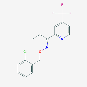 molecular formula C16H14ClF3N2O B12511318 [(2-Chlorophenyl)methoxy]({1-[4-(trifluoromethyl)pyridin-2-YL]propylidene})amine 