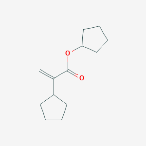 molecular formula C13H20O2 B12511323 Cyclopentyl 2-cyclopentylprop-2-enoate 