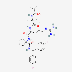 (S)-N-(Bis(4-fluorophenyl)methyl)-1-(2-(2-ethyl-2-isobutyramidobutanamido)-5-guanidinopentanamido)cyclopentanecarboxamide