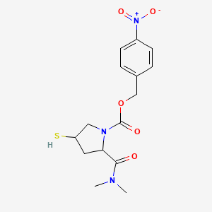 (4-Nitrophenyl)methyl 2-(dimethylcarbamoyl)-4-sulfanylpyrrolidine-1-carboxylate