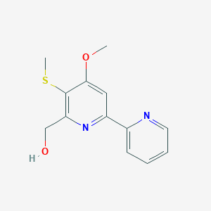 molecular formula C13H14N2O2S B1251138 [4-甲氧基-3-甲硫基-6-(2-吡啶基)-2-吡啶基]甲醇 
