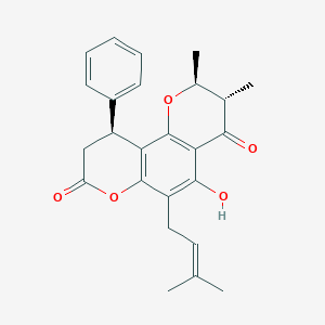 molecular formula C25H26O5 B1251141 Calopolyanolide C 