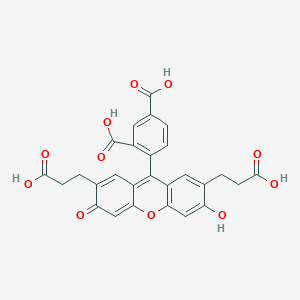 molecular formula C27H20O11 B1251145 2',7'-Bis-(2-carboxyethyl)-5-carboxyfluorescein 