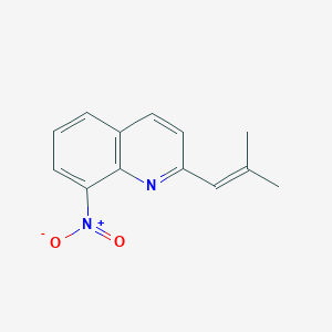 molecular formula C13H12N2O2 B1251153 2-(2-Methylprop-1-enyl)-8-nitroquinoline 