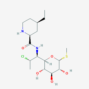 molecular formula C17H31ClN2O5S B1251155 (2S,4R)-N-[(1S,2S)-2-chloro-1-[(2R,3S,4S,5R,6R)-3,4,5-trihydroxy-6-methylsulfanyloxan-2-yl]propyl]-4-ethylpiperidine-2-carboxamide 