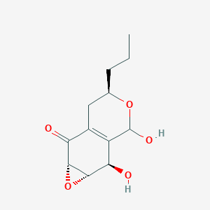 molecular formula C12H16O5 B1251166 (1aS,2R,5R,7aS)-2,3-dihydroxy-5-propyl-1a,2,3,5,6,7a-hexahydrooxireno[2,3-g]isochromen-7-one 