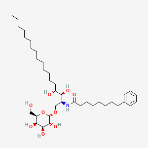 molecular formula C38H67NO9 B1251180 1-O-(alpha-D-galactopyranosyl)-N-(8-phenyloctanoyl)phytosphingosine 