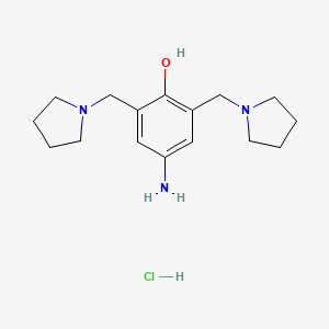 Phenol, 4-amino-2,6-bis(1-pyrrolidinylmethyl)-, hydrochloride