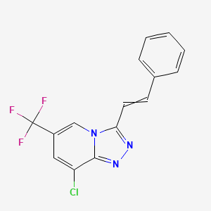 8-Chloro-3-(2-phenylethenyl)-6-(trifluoromethyl)-[1,2,4]triazolo[4,3-a]pyridine