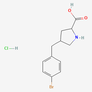 (2S,4R)-4-[(4-bromophenyl)methyl]pyrrolidine-2-carboxylic acid hydrochloride