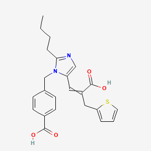 4-[[2-Butyl-5-(2-carboxy-3-thiophen-2-ylprop-1-enyl)-1-imidazolyl]methyl]benzoic acid