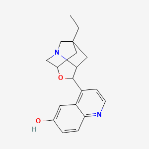 4-(1-Ethyl-5-oxa-8-azatricyclo[4.3.1.03,8]decan-4-yl)quinolin-6-ol